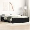  Bed Frame without Mattress Black Oak 140x190 cm Engineered Wood Colour black oak Size 140 x 190 cm 