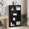  4-Tier Bookcase Black Oak 80x24x143 cm Engineered Wood Colour black oak Size 80 x 24 x 143 cm Quantity in Package 1 