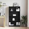 4-Tier Black Oak Bookcase | Stylish & Functional Storage