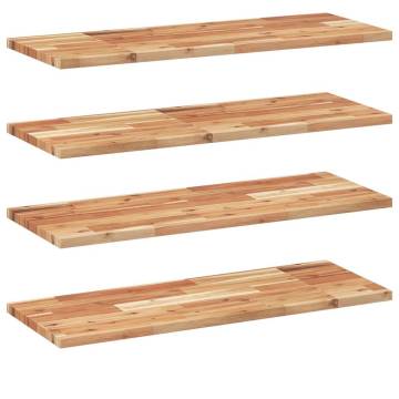 Floating Shelves - 4 pcs Solid Acacia Wood 80x30 cm | Hipo Market