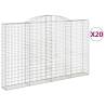 Arched Gabion Baskets - 20 pcs Galvanised Iron (300x30x180/200 cm)