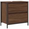 2 Piece Bathroom Furniture Set - Brown Oak Engineered Wood