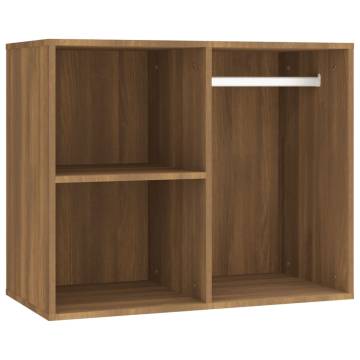 Dressing Table Set with LED - Brown Oak Engineered Wood