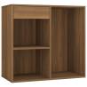 Dressing Table Set with LED - Brown Oak Engineered Wood