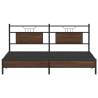 Brown Oak Bed Frame without Mattress - 183x213 cm