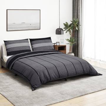 Dark Grey Duvet Cover Set - 200x200 cm Cotton | HipoMarket