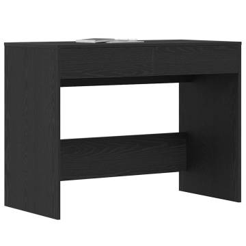 Desk Black Oak 101x50x76.5 cm - Durable Engineered Wood