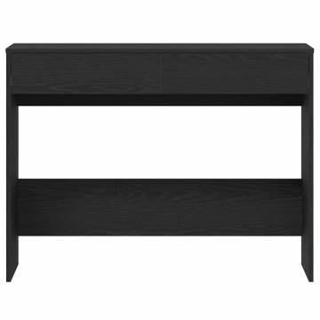 Desk Black Oak 101x50x76.5 cm - Durable Engineered Wood