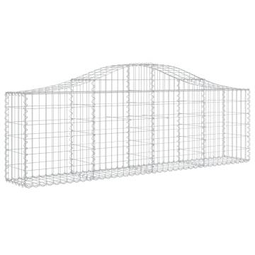 Arched Gabion Baskets 50 pcs - Galvanised Iron Garden Barriers