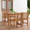 5 Piece Garden Dining Set - Solid Teak Wood | Hipo Market