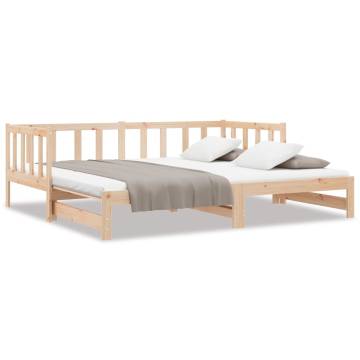 Pull-out Day Bed - Versatile Solid Pinewood Sofa & Bed