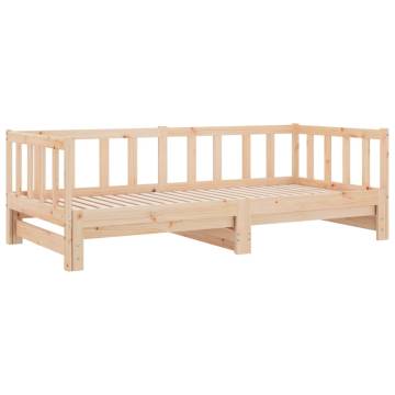 Pull-out Day Bed - Versatile Solid Pinewood Sofa & Bed