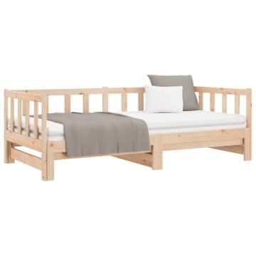 Pull-out Day Bed - Versatile Solid Pinewood Sofa & Bed