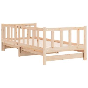 Pull-out Day Bed - Versatile Solid Pinewood Sofa & Bed