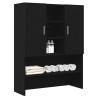 Washing Machine Cabinet Black Oak 70.5x25.5x90 cm | Hipo Market