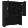 Washing Machine Cabinet Black Oak 70.5x25.5x90 cm | Hipo Market