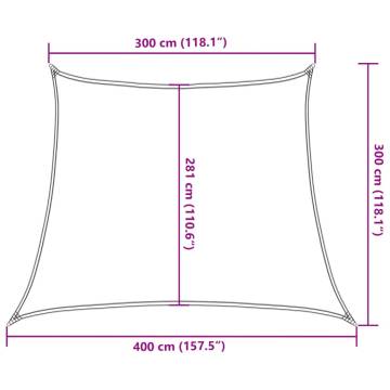 Sunshade Sail 160 gm² Trapezium - Light Grey 34x3 m HDPE