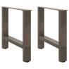 Stylish Natural Steel Coffee Table Legs - 50x(42-43) cm | Hipomarket