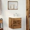 Elegant Bathroom Sink Cabinet in Old Wood | 41x38.5 cm