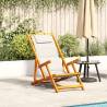  Folding Beach Chair with Armrests Light Grey Acacia Wood & Textilene Colour light grey Quantity in Package 1 