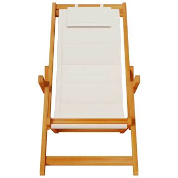 Light Grey Folding Beach Chair with Armrests | Hipomarket