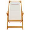 Light Grey Folding Beach Chair with Armrests | Hipomarket