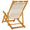 Light Grey Folding Beach Chair with Armrests | Hipomarket