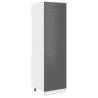 Lyon High Gloss Grey Refrigerator Cabinet - Stylish & Functional