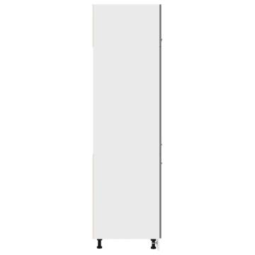 Lyon High Gloss Grey Refrigerator Cabinet - Stylish & Functional