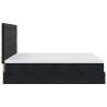 Ottoman Bed with Mattresses - Black Velvet 180x200cm | Hipo Market