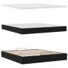 Ottoman Bed with Mattresses - Black Velvet 180x200cm | Hipo Market