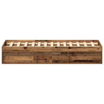 Old Wood Bed Frame 150x200 cm - Durable Engineered Wood | Hipomarket