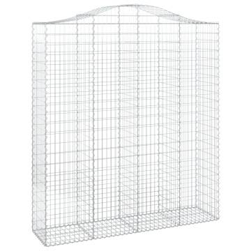 Arched Gabion Baskets - 30 pcs Galvanised Iron 200x50x220240 cm