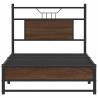 Brown Oak Bed Frame 90x190 cm Single - Durable & Stylish