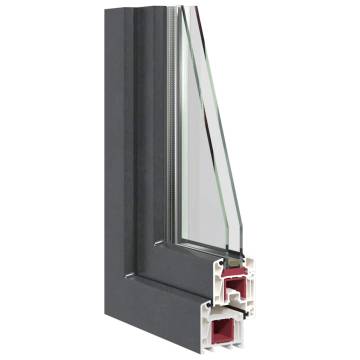 Basement Window RISOR 80x70 cm Tilt&Turn DIN Left Anthracite