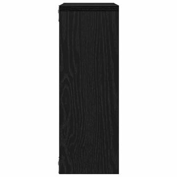 Stylish Wall Shelf Black Oak 45x16x45 cm - Engineered Wood