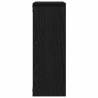 Stylish Wall Shelf Black Oak 45x16x45 cm - Engineered Wood