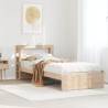  Bed Frame with Headboard without Mattress 90x200 cm Colour brown Size 90 x 200 cm 