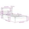 Wooden Bed Frame with Headboard 90x200 cm | Hipomarket