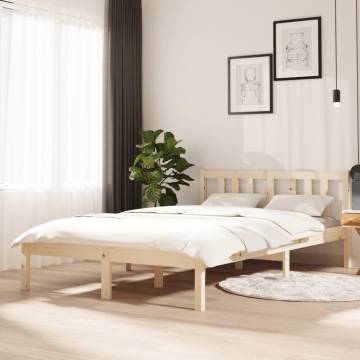 Solid Wood Bed Frame 120x200 cm - Modern & Sturdy Design