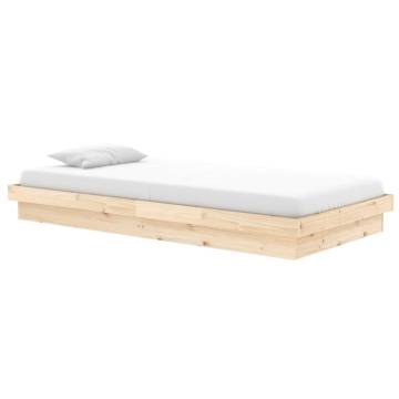 819892 Bed Frame without Mattress - Solid Wood 90x200 cm