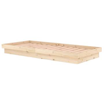 819892 Bed Frame without Mattress - Solid Wood 90x200 cm