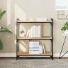 Bookcase 3-Tier Sonoma Oak 76x32x88 cm Engineered Wood Colour sonoma oak Quantity in Package 1 Height 88 cm 