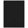 Stylish Black Highboard - 69.5x34x180 cm Engineered Wood