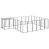 Dog Kennel Black 12.1 m² Steel Colour black Size 12.1 m² Quantity in Package 1 