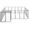 Durable Black Steel Dog Kennel - 12.1 m² Outdoor Play Area