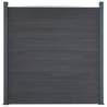 Fence Panel Set Grey 699x186 cm - Durable WPC Garden Barrier