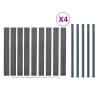 Fence Panel Set Grey 699x186 cm - Durable WPC Garden Barrier