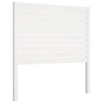 Stylish White Solid Pine Bed Headboard - 96x4x100 cm