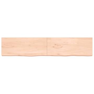 Bathroom Countertop 200x40cm | Solid Oak Wood | Untreated